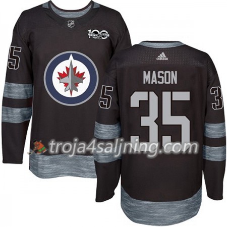 Winnipeg Jets tröja Steve Mason 35 1917-2017 100th Anniversary Adidas Svart Authentic - NHL Tröjor Herr Winnipeg Jets tröja Steve Mason 35 1917-2017 100th Anniversary Adidas Svart Authentic - NHL Tröjor Herr
